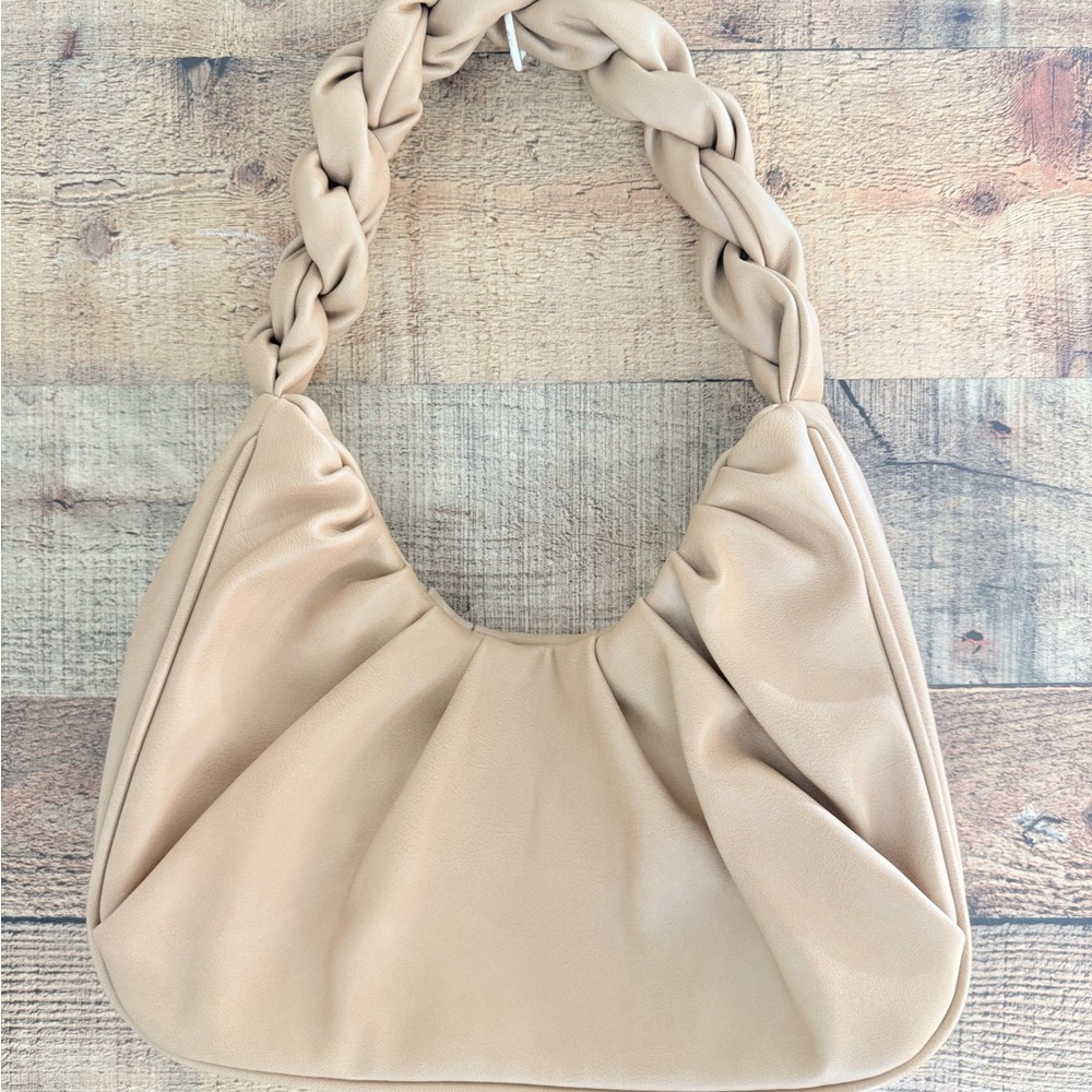NWOT FAWN Limited Edition Fern Tan Braided Handle Women's Bag